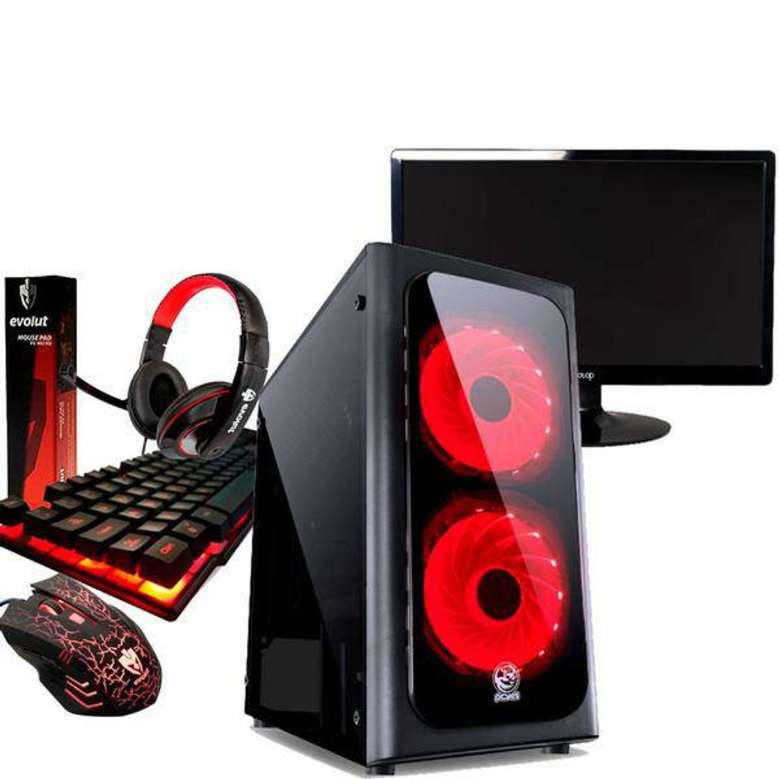 Fashion Pc Completo Gamer Monitor 19 Led Hdmi Wifi 8gb + 30 Jogos! -