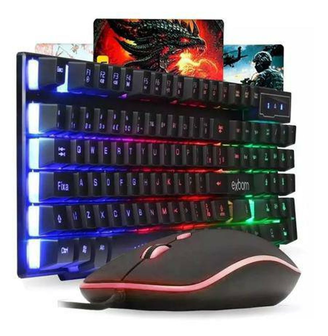 Fashion Kit Teclado C/mouse Game Led Rgb Bk-g550 Exbom

