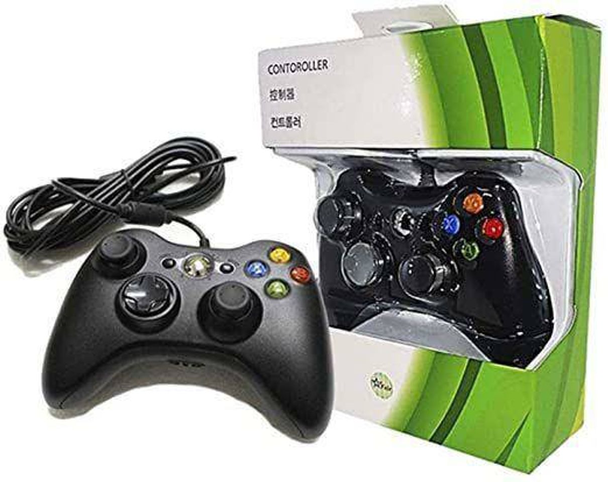 Fashion Controle Xbox 360 Slim com Fio USB Preto

