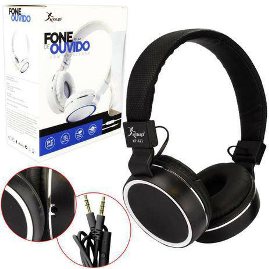 Fashion Fone de ouvido Headphone Com Microfone para Xbox One - Knup
