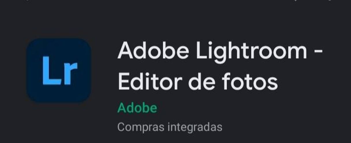 App Lightroom editor 