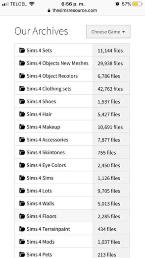 Sims 4 páginas de CC