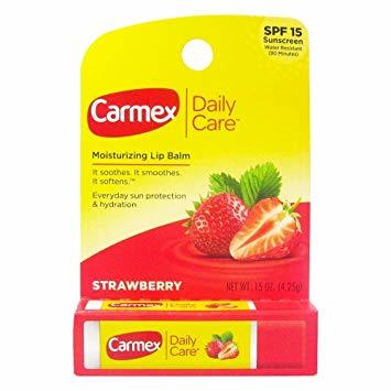 Lugar Carmex Click-Stick Moisturizing Lip Balm SPF 15 Strawberry 0.15 oz by Carmex