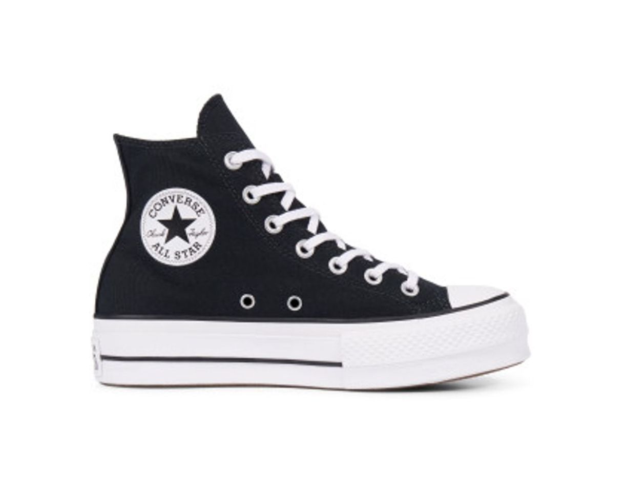 Moda Converse Chuck Taylor CTAS Lift Hi, Zapatillas para Mujer, Negro