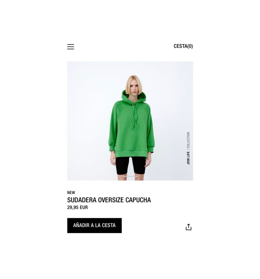 Moda SUDADERA OVERSIZE CAPUCHA - Verde fuerte