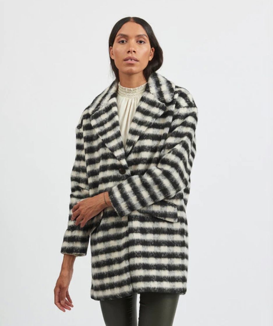 Fashion Abrigo de mujer oversize cuadros