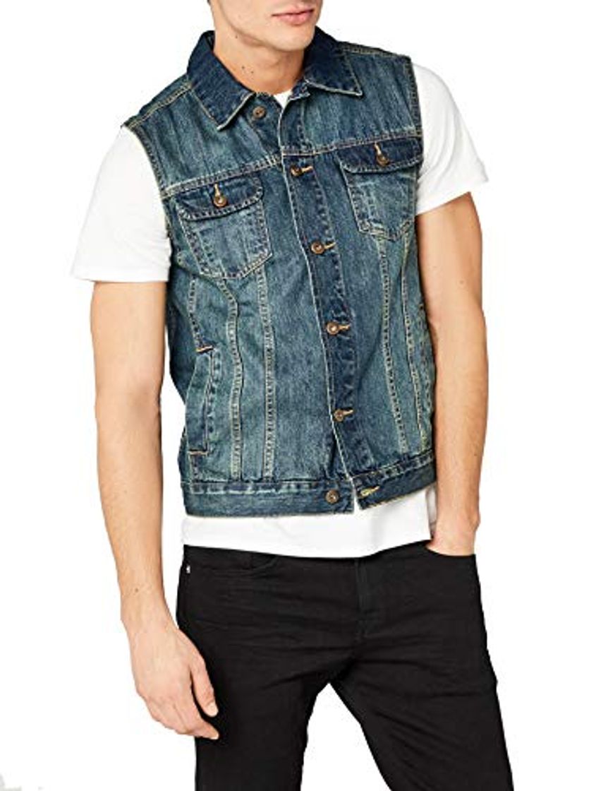 Moda Urban Classics Denim Vest Chaleco, Azul