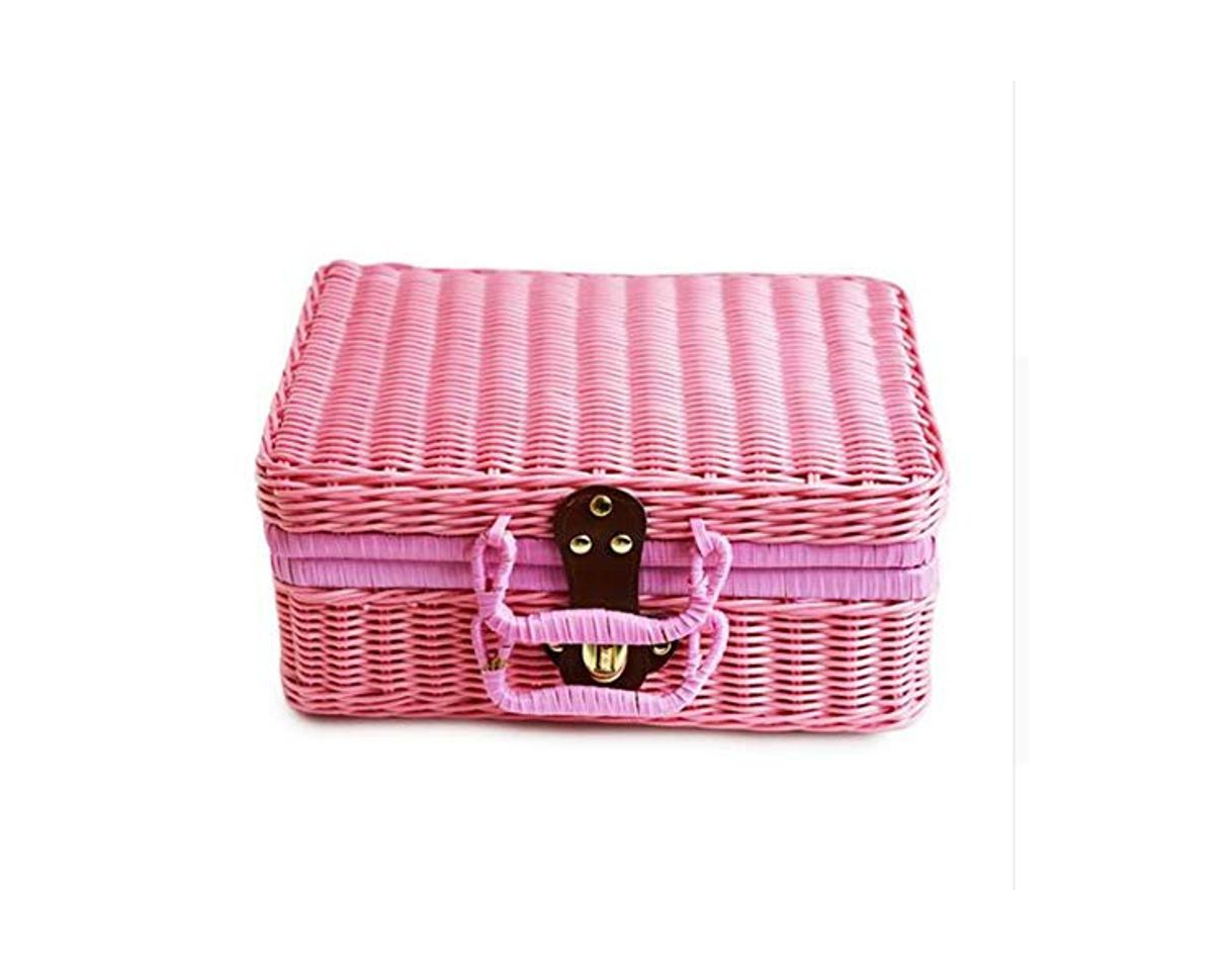 Social Neceseres para Maquillaje La última Bolsa de cosméticos de ratán