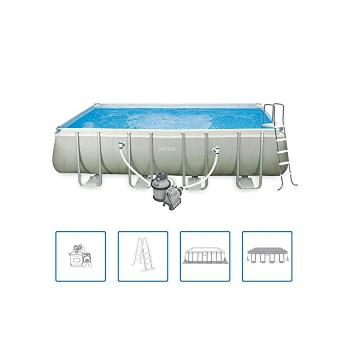 Productos vidaXL Intex Ultra - Juego de piscina exterior rectangular