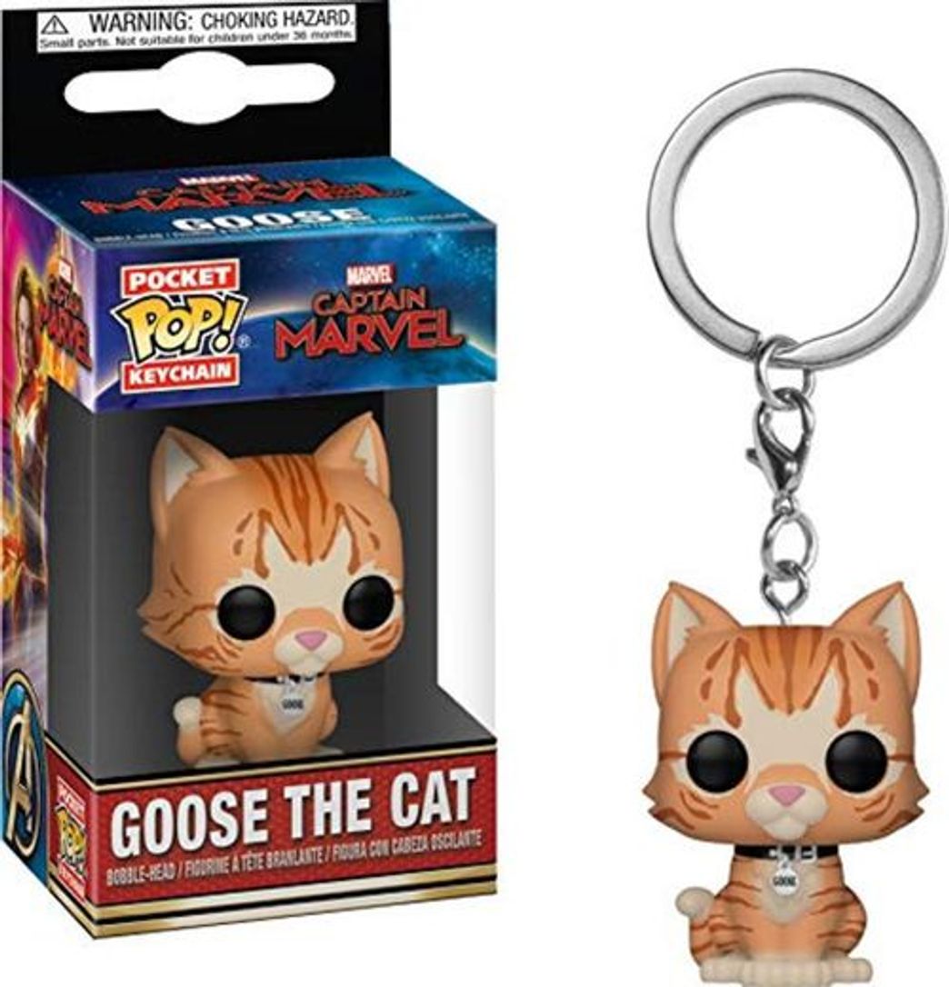 Products Funko- Pocket Keychain Captain Marvel: Pop 3 Llavero, Multicolor