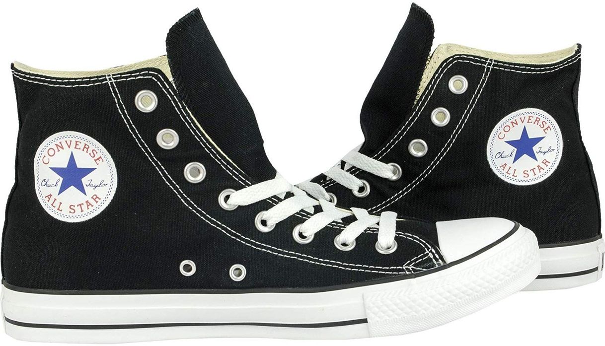 Moda Converse Chuck Taylor All Star, Zapatillas altas Unisex adulto, Negro (Black), 38