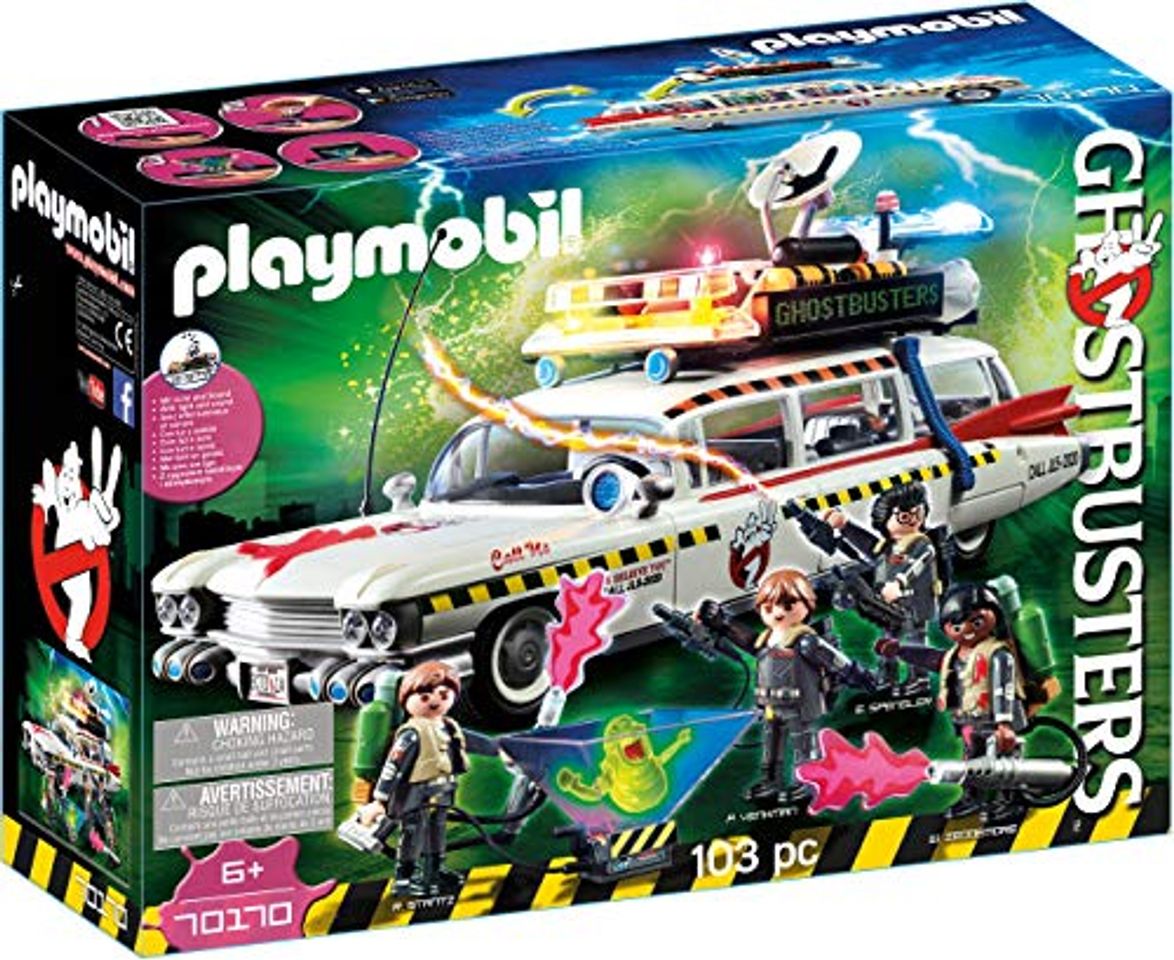 Social PLAYMOBIL Ghostbusters Ecto-1A con Módulo de Luz y Sonido, a Partir de