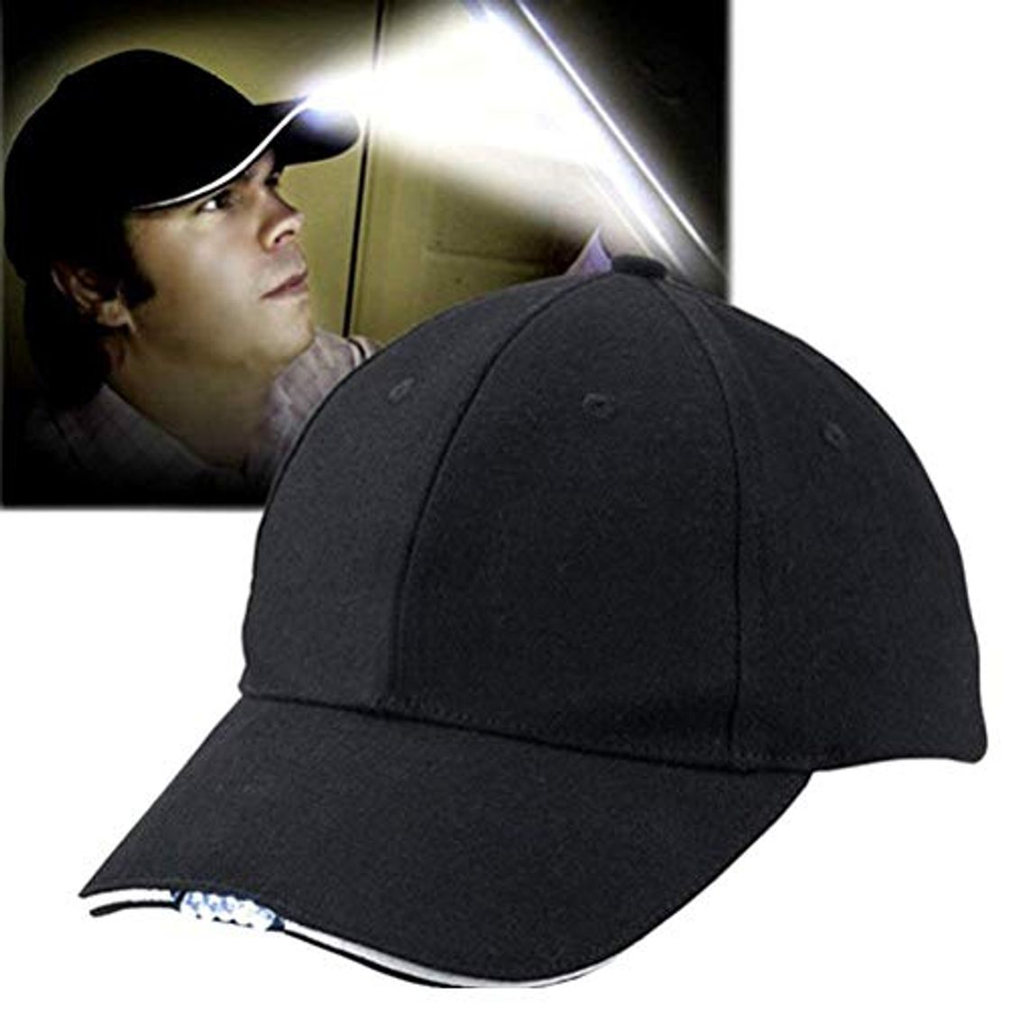 Social Aoneky Gorra de Béisbol con Luz LED Unisex - Gorra Ajustable con