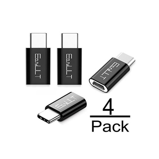 EasyULT Adaptador USB C, 4 Pack Adaptador USB Type C a Micro