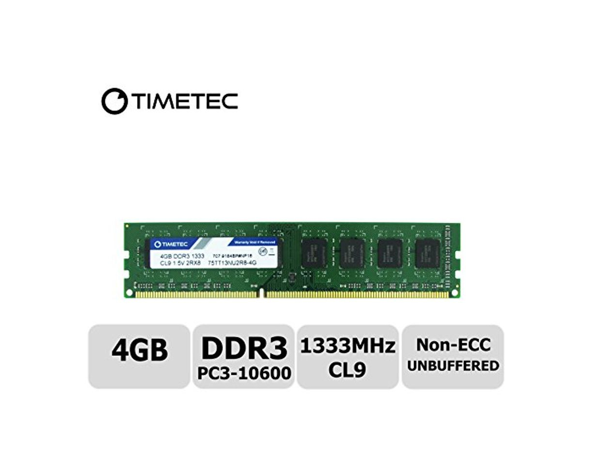 Product Timetec Hynix IC 4GB DDR3 1333MHz PC3-10600 Unbuffered Non-ECC 1.5V CL9 2Rx8