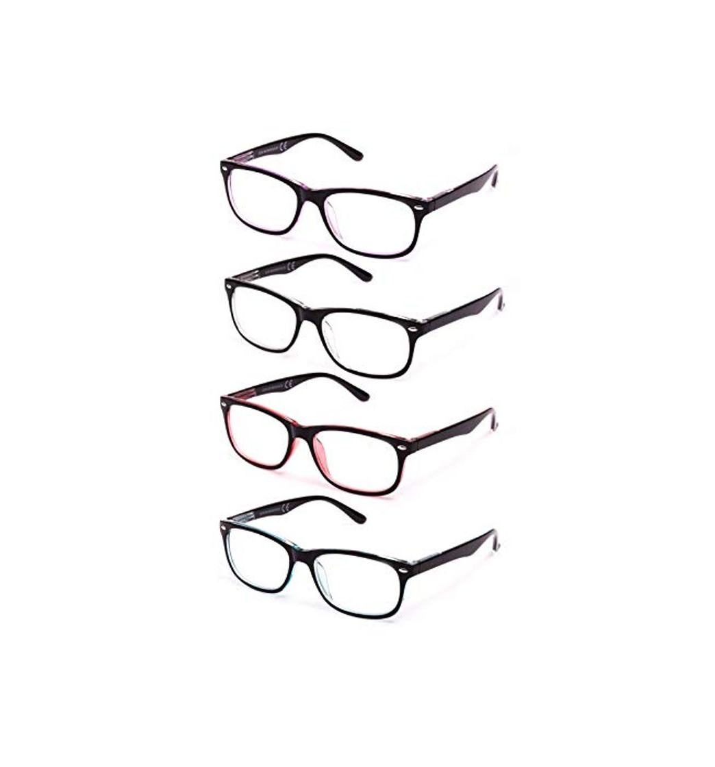 Productos Pack de 4 Gafas de Lectura Vista Cansada Presbicia, Gafas de Hombre