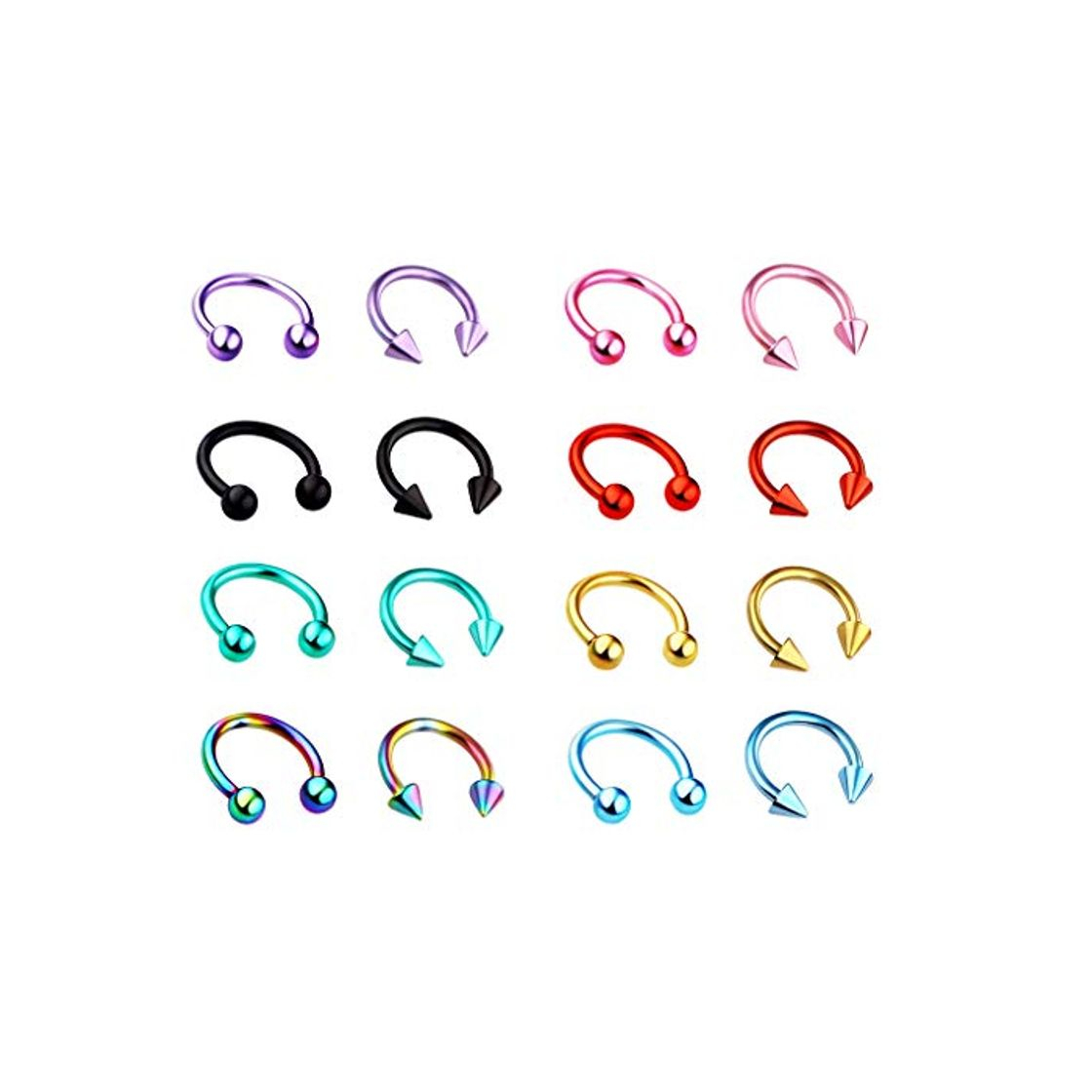 Products Juland 16 PCS Kit de Piercing Piercing del Cuerpo de la Barra