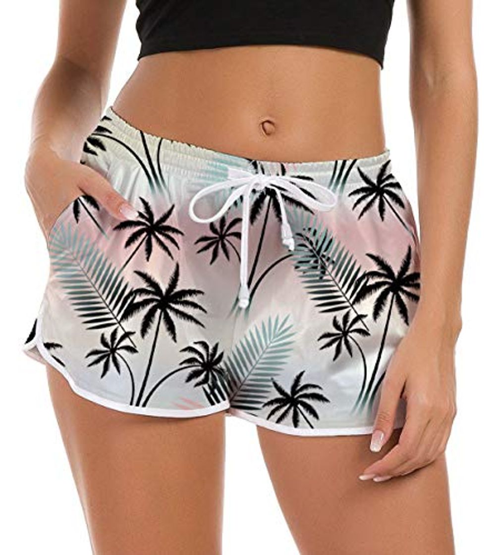 Product Fanient Pantalones Cortos de Surf para Mujer Pantalones de Surf Slim Fit