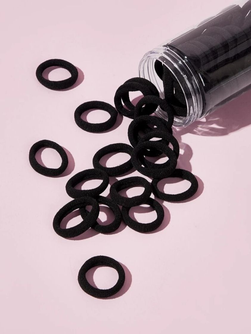 100 gomas de pelo color negro