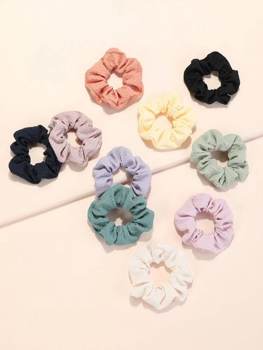 10 scrunchies de colores