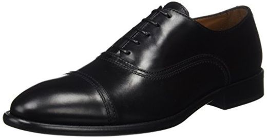 Lottusse L6553, Zapatos de Cordones Oxford para Hombre, Negro
