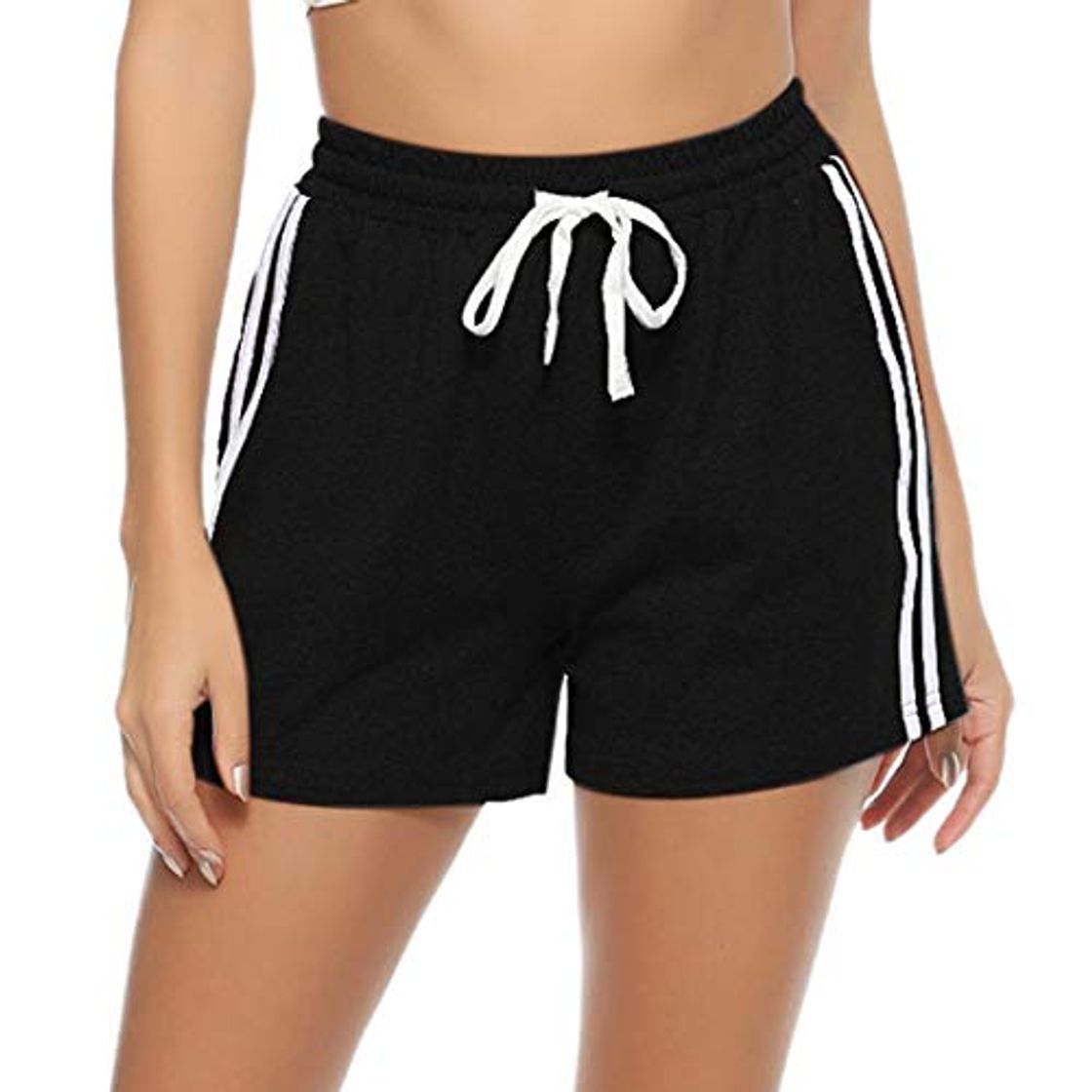 Social Hawiton Pantalones Cortos de Deporte para Mujer Pantalones Deportivos de Algodón Verano Fitness Jogging