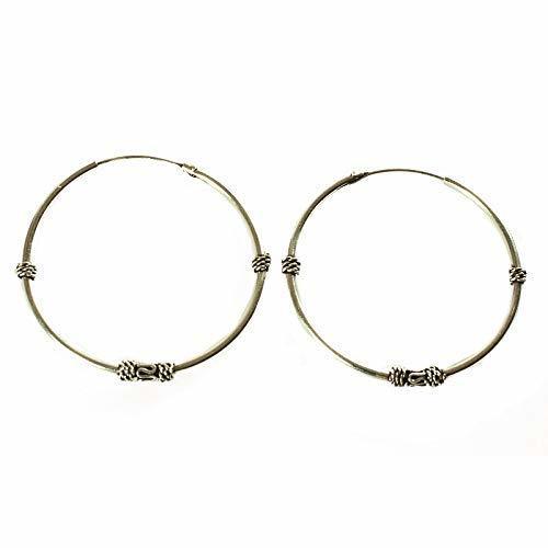 Fashion Aros Bali 30 mm Plata de Ley