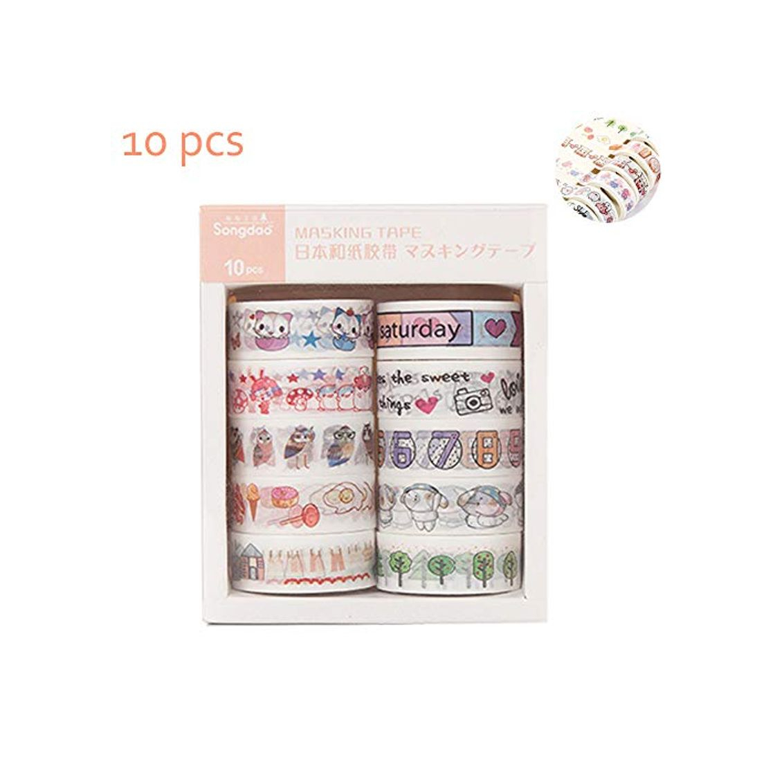 Producto Set de 10 rollos Washi Tape Set