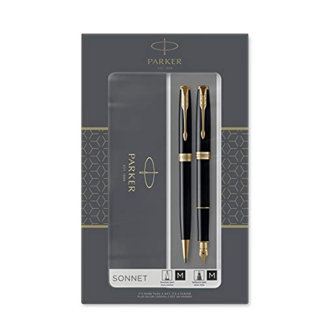 Productos Parker Sonnet set de regalo doble con bolígrafo y pluma estilográfica