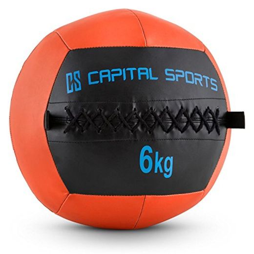 CapitalSports Wallba 6 Balón Medicinal de Cuero sintético