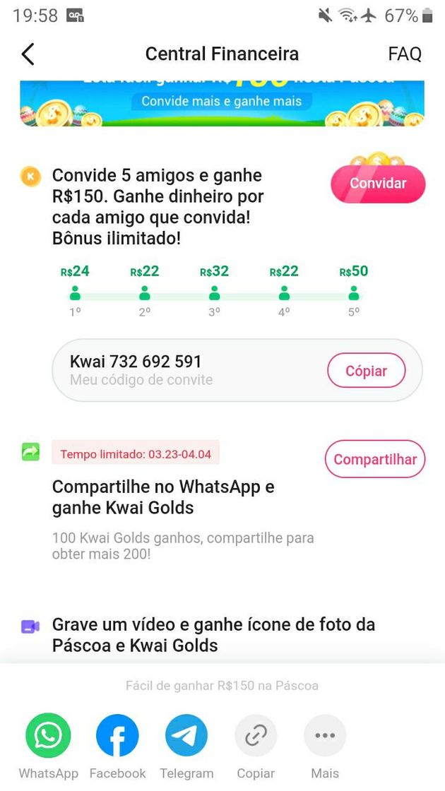 Social Coloque o Meu Código e ganhe Dinheiro 