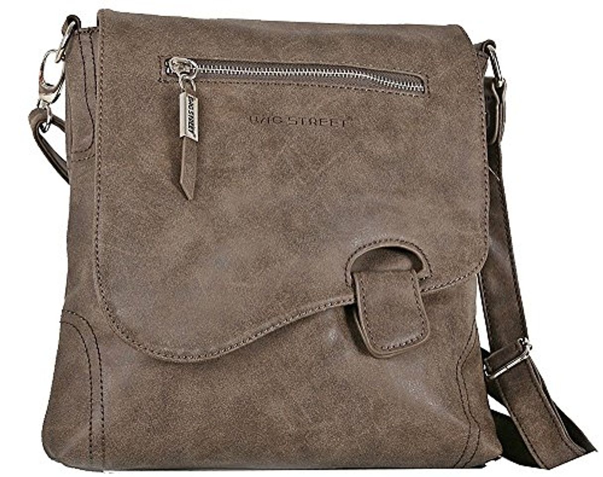 Product Bag Street - Bolso colgado al hombro, aspecto desgastado, marrón