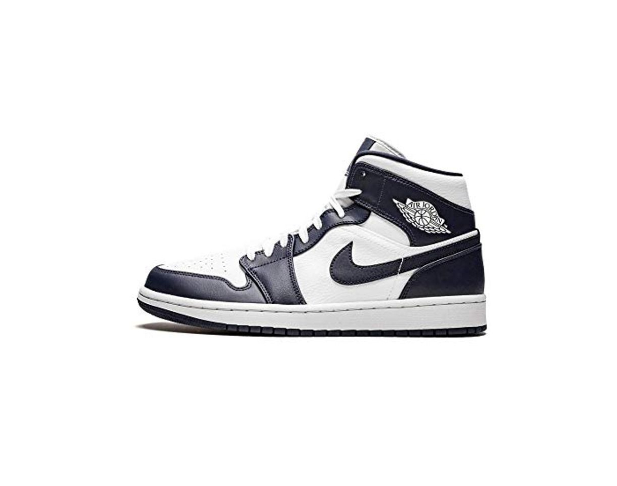 Social Nike Air Jordan 1 Mid, Zapatos de Baloncesto para Hombre, Blanco