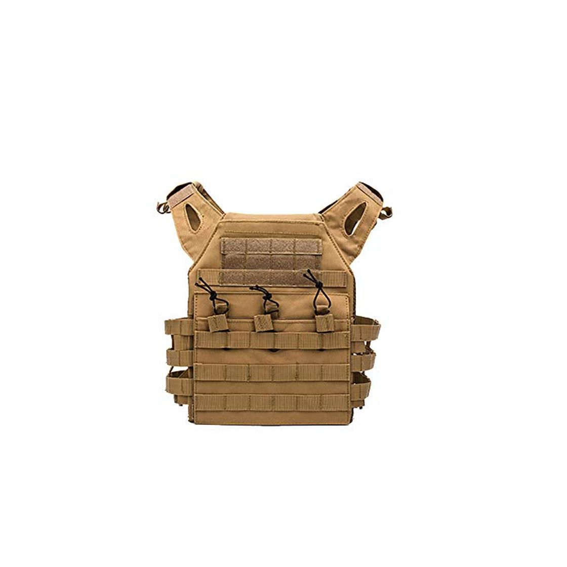 Social YaptheS Chaleco táctico del Pecho Camuflaje Airsoft Molle Chaleco Protector de Pecho Deportes al Aire Libre Armadura de Cuerpo para Actividades al Aire Libre Gratuito Tamaño de Color Caqui