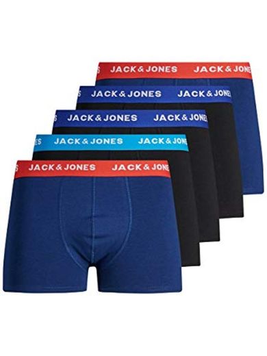JACK & JONES JacLee Trunks 5 Pack Bóxer, Azul