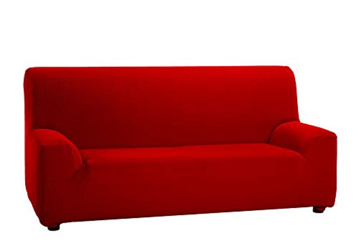 Social Martina Home Tunez - Funda elástica para sofá, Rojo, 3 Plazas
