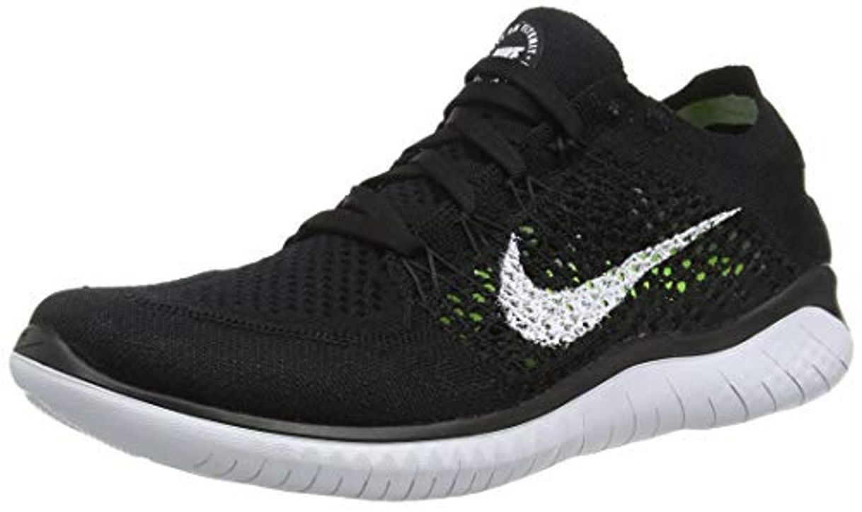 Fashion Nike Free RN Flyknit 2018, Zapatillas de Running para Mujer, Negro