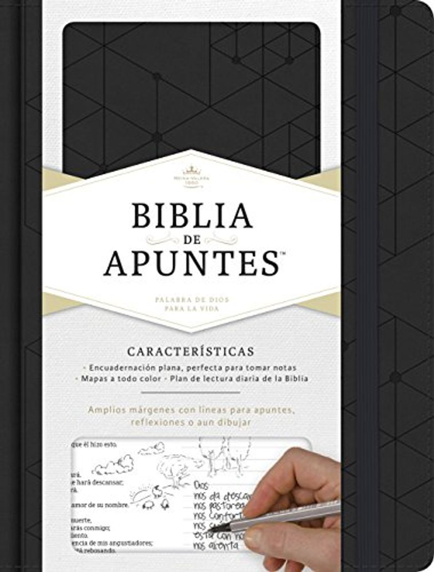 Books Rvr 1960 Biblia de Apuntes, Negro Símil Piel