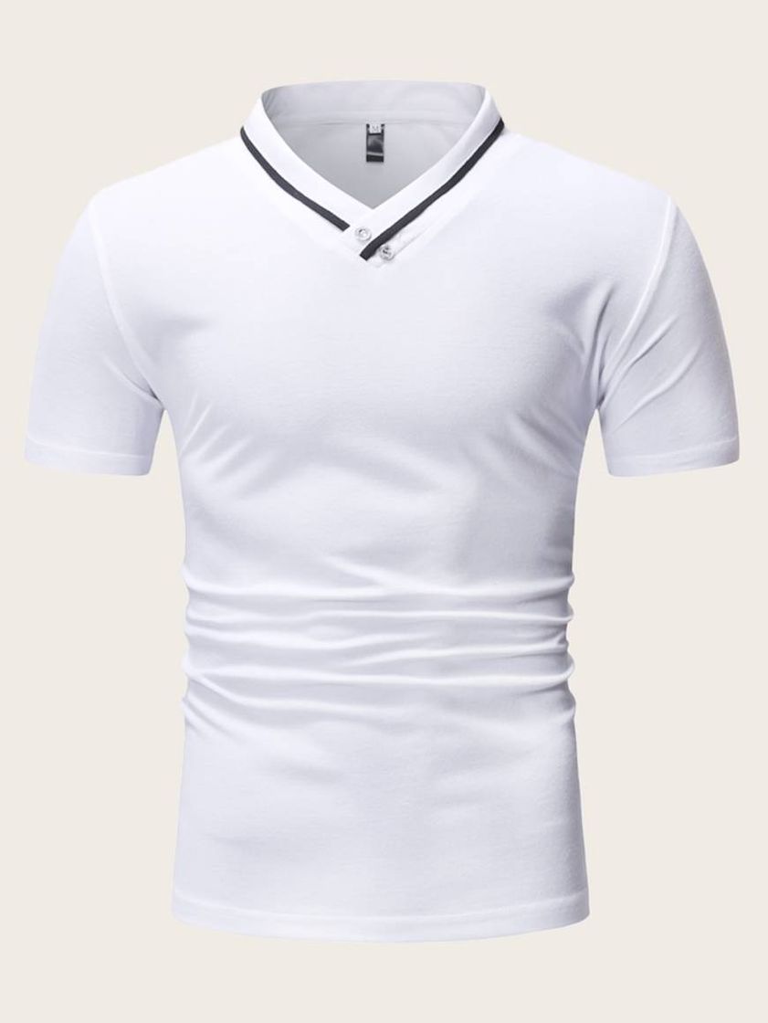 Fashion Camisa polo de cuello alzado