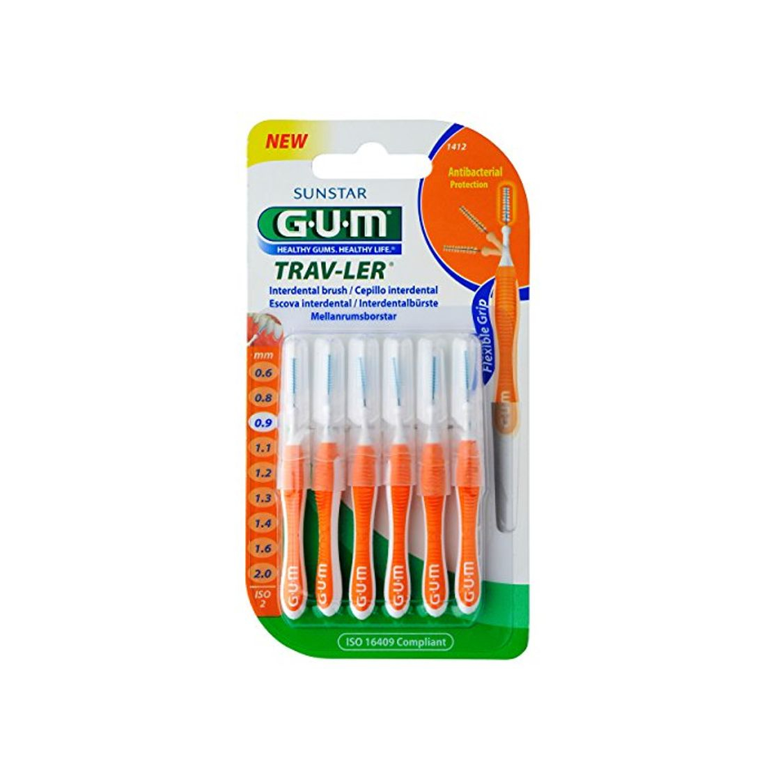 Social Gum 1412 cepillo travler 0 9mm