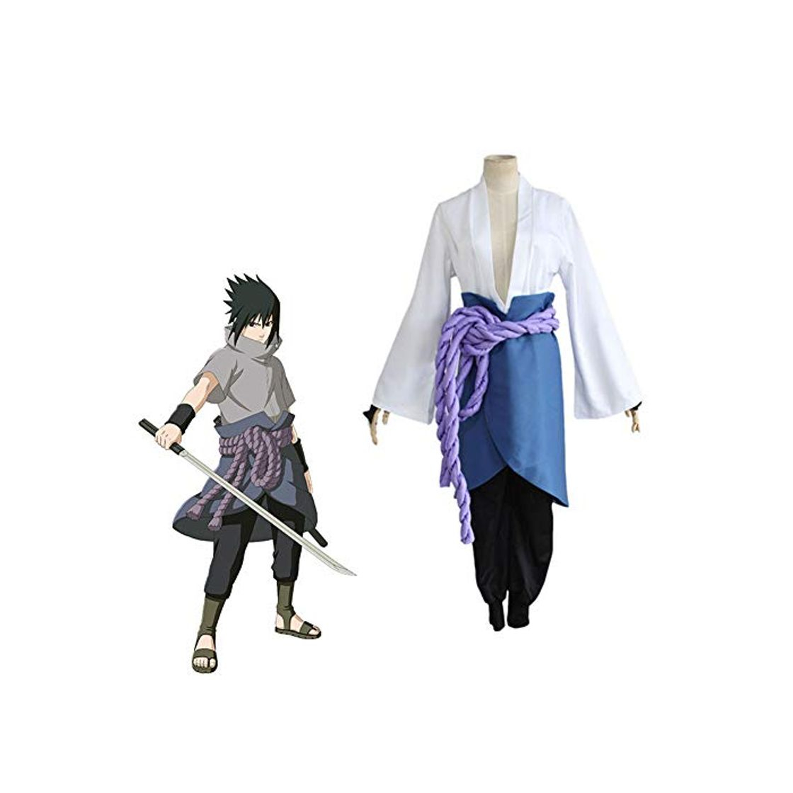 Producto PAOFU-Naruto Uchiha Sasuke Traje de Cosplay Disfraz de Cosplay de Anime Japonés