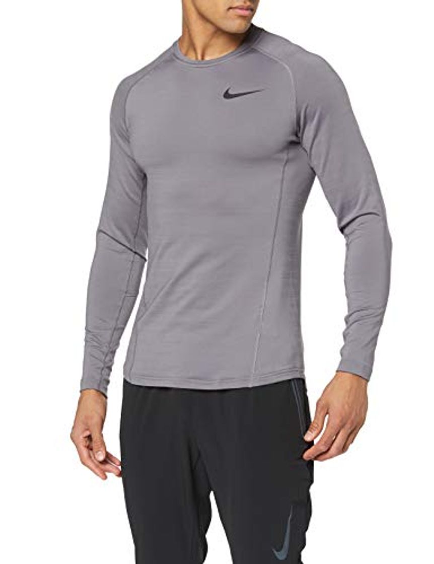 Fashion NIKE M NP Thrma Top LS Camiseta de Manga Larga, Hombre, Gunsmoke/Gunsmoke/