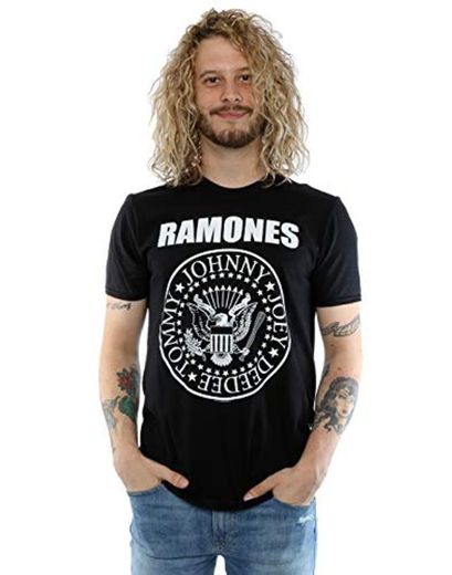 Ramones hombre Presidential Seal Camiseta Large Negro