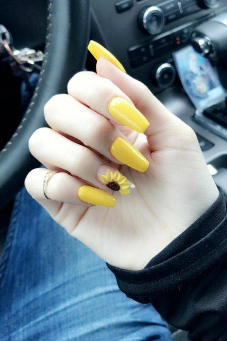 Moda Uñas de girasol 