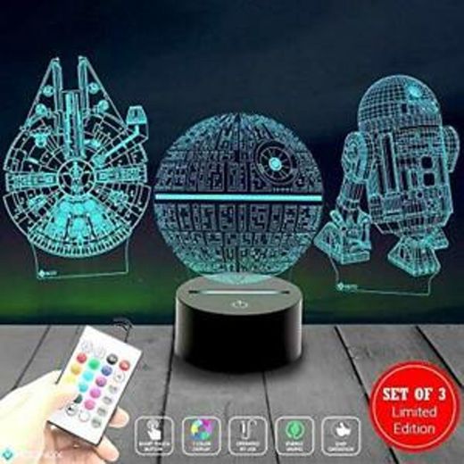 Lámpara 3D LED Star Wars