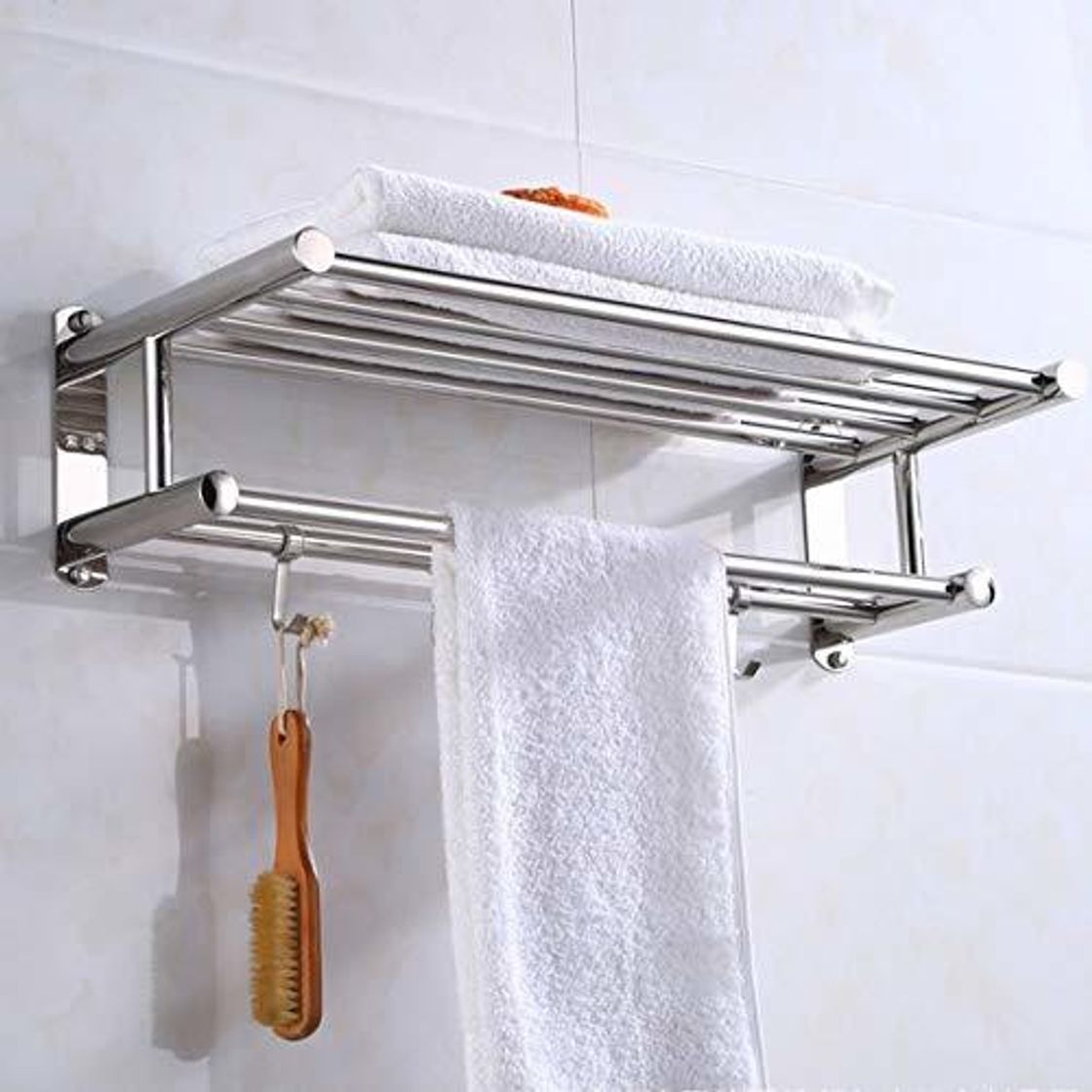 Social fghdfdhfdgjhh Soporte para Toallas de baño Organizador de baño Estante de Toalla