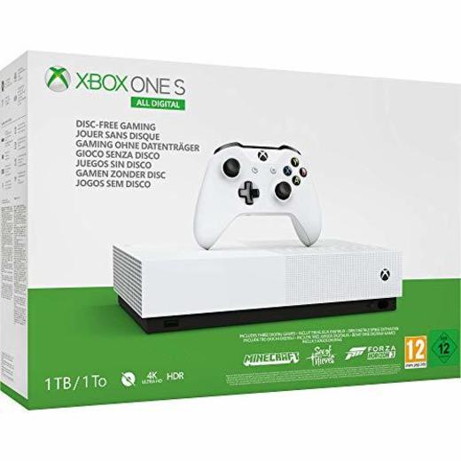 Microsoft Xbox One S All Digital - Consola de 1 TB, color