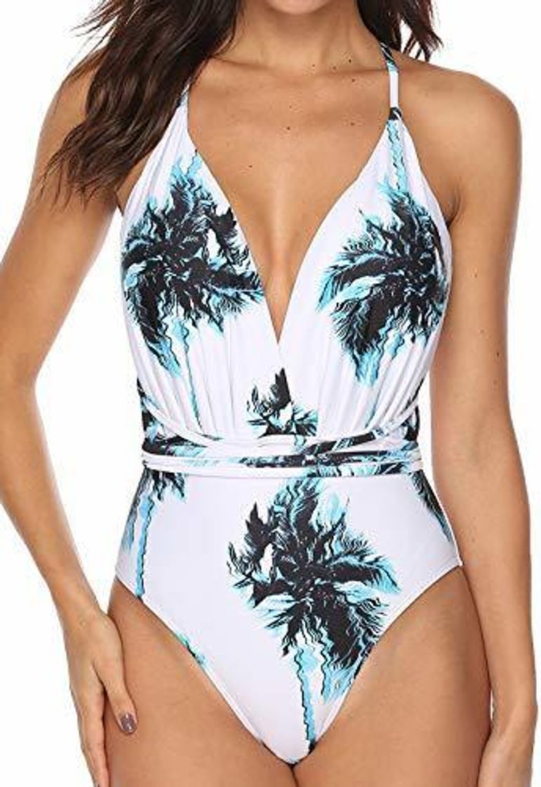 Social INSTINNCT Bikini Monokini Mujer V-Escote Push-up Acolchado Bra Trajes de Baño Brasileño