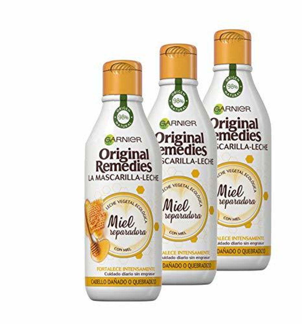 Social Garnier Original Remedies La Mascarilla Leche Miel Reparadora para Pelo Dañado y