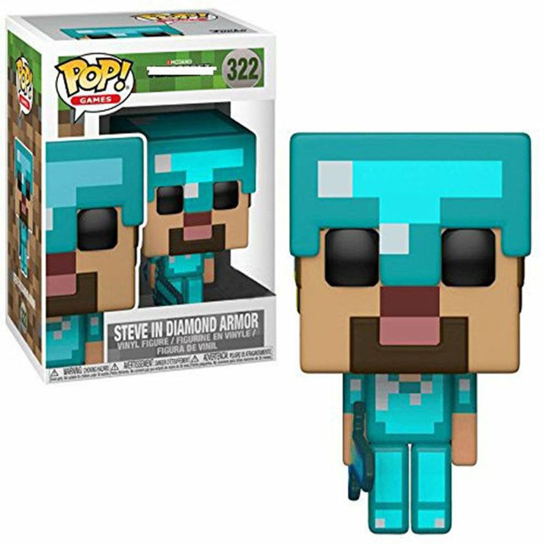 Producto Funko Pop Minecraft Steve con Armadura de Diamante